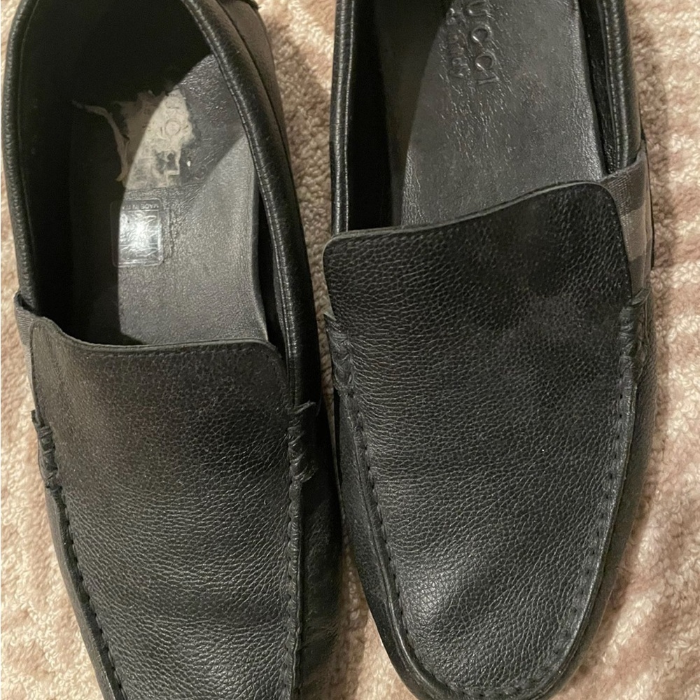 Gucci Black Loafers Slip-On Leather Shoes